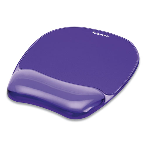 GEL CRYSTALS MOUSE PAD WITH WRIST REST, 7.87" X 9.18", PURPLE