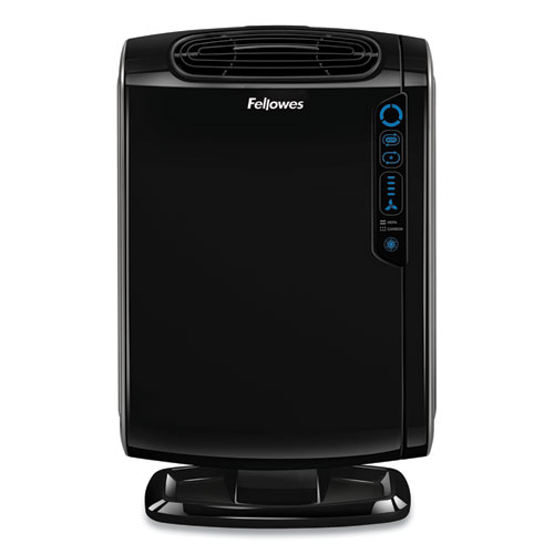 Fellowes® HEPA and Carbon Filtration Air Purifiers, 200 to 400 sq ft Room Capacity, Black
