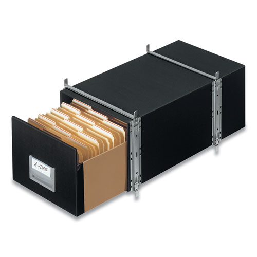 Image of STAXONSTEEL Maximum Space-Saving Storage Drawers, Letter Files, 14" x 25.5" x 11.13", Black, 6/Carton