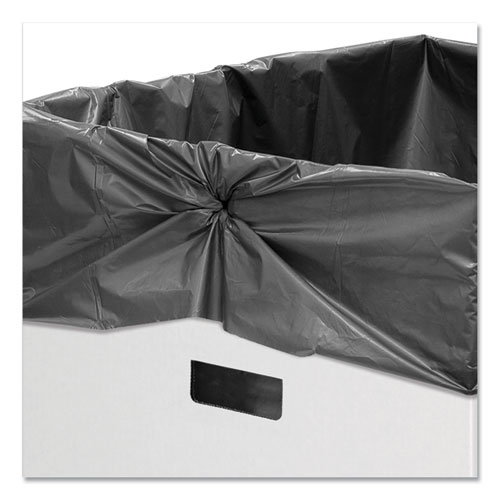 WASTE AND RECYCLING BIN, 50 GAL, WHITE, 10/CARTON