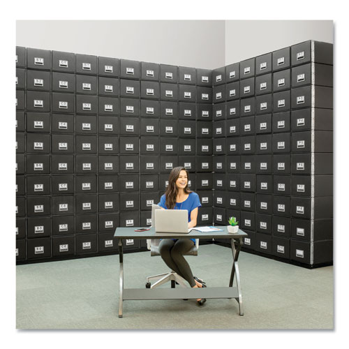 Image of Bankers Box® Staxonsteel Maximum Space-Saving Storage Drawers, Letter Files, 14" X 25.5" X 11.13", Black, 6/Carton