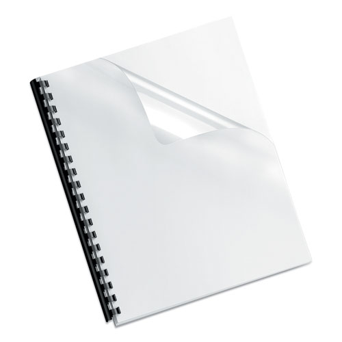 Crystals Transparent Presentation Covers for Binding Systems, Clear, with Round Corners, 11.25 x 8.75, Unpunched, 100/Pack