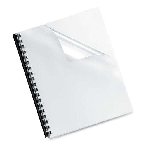 Image of Fellowes® Crystals Transparent Presentation Covers For Binding Systems, Clear, With Square Corners, 11 X 8.5, Unpunched, 100/Pack