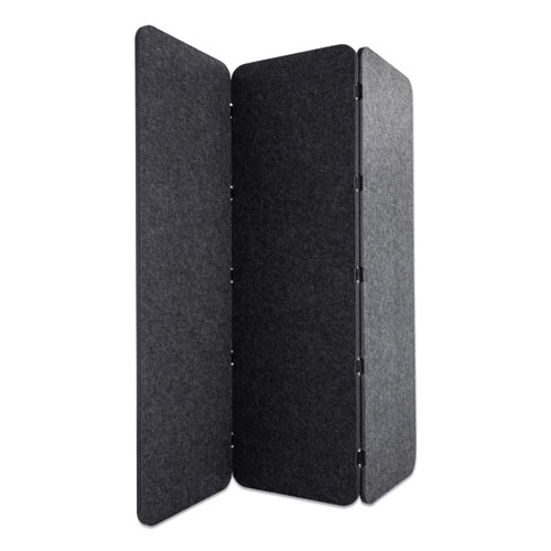 CONCERTINA FOLDABLE SOUND REDUCING ROOM DIVIDER PRIVACY SCREEN, 70 X 1 X 70, POLYESTER, ASH