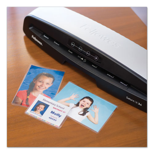 Image of Fellowes® Laminating Pouches, 5 Mil, 3.88" X 2.63", Gloss Clear, 25/Pack