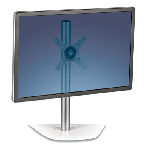 Image of Fellowes® Lotus Single Monitor Arm Kit, For 26" Monitors, 180 Degree Rotation, 180 Degree Pan, Silver, Supports 17 Lb