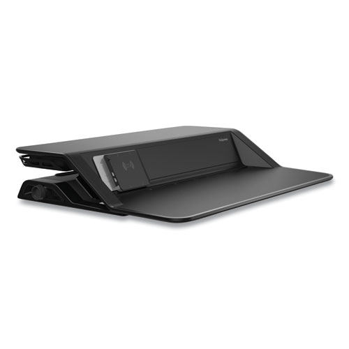 Image of Fellowes® Lotus Dx Sit-Stand Workstation, 32.75" X 24.25" X 5.5" To 22.5", Black