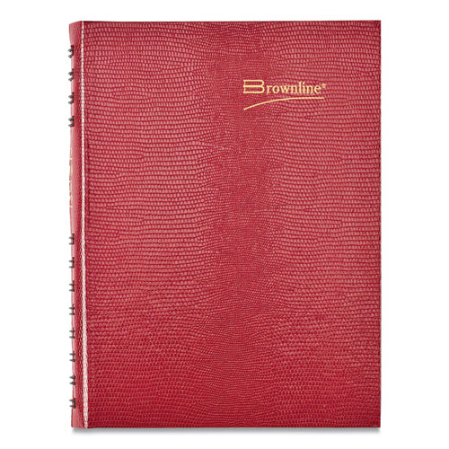 Image of CoilPro Ruled Daily Planner, 8.25 x 5.75, Red Cover, 12-Month (Jan to Dec): 2023