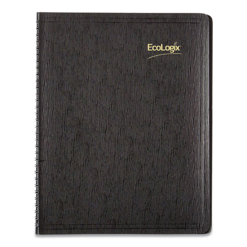 EcoLogix Recycled Monthly Planner, EcoLogix Artwork, 11 x 8.5, Black Cover, 14-Month (Dec to Jan): 2023 to 2025