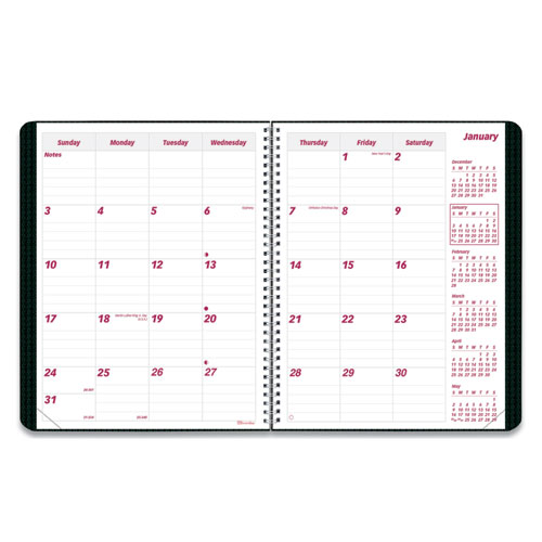 DuraFlex 14-Month Planner, 8.88 x 7.13, Black Cover, 14-Month (Dec to Jan): 2023 to 2025