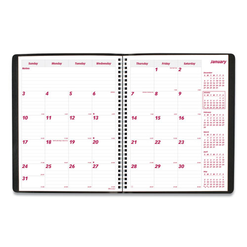 Image of Brownline® Essential Collection 14-Month Ruled Monthly Planner, 11 X 8.5, Black Cover, 14-Month (Dec To Jan): 2023 To 2025