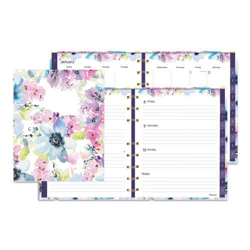 MIRACLEBIND WEEKLY/MONTHLY PLANNER, 9.25 X 7.25, FLORAL, 2021