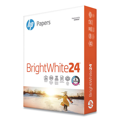 BRIGHTWHITE24 PAPER, 100 BRIGHT, 24LB, 8.5 X 11, BRIGHT WHITE, 500/REAM