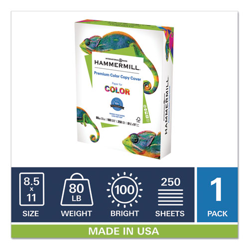 Image of Premium Color Copy Cover, 100 Bright, 80 lb Cover Weight, 8.5 x 11, 250/Pack