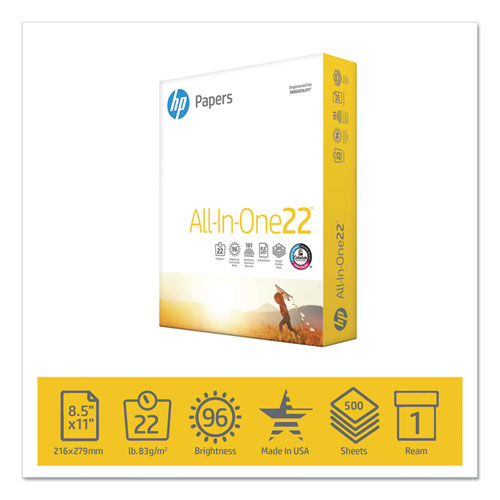 Image of All-In-One22 Paper, 96 Bright, 22 lb Bond Weight, 8.5 x 11, White, 500/Ream