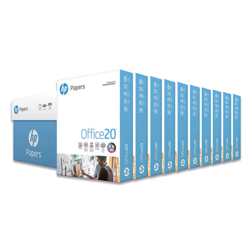 OFFICE20 PAPER, 92 BRIGHT, 20LB, 8.5 X 11, WHITE, 500 SHEETS/REAM, 10 REAMS/CARTON