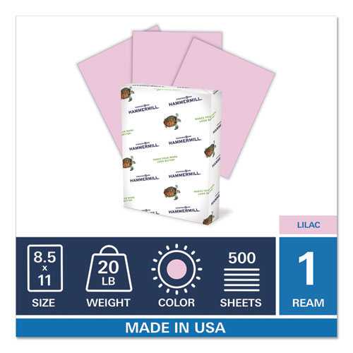 Image of Colors Print Paper, 20 lb Bond Weight, 8.5 x 11, Lilac, 500/Ream