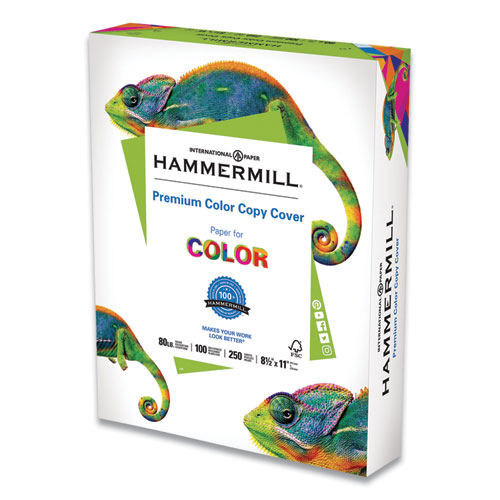 Hammermill® Premium Color Copy Cover, 100 Bright, 100 lb Cover Weight, 8.5 x 11, 250 Sheets/Pack, 6 Packs/Carton