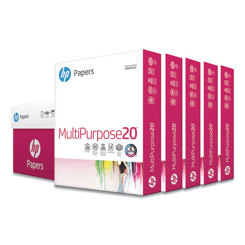 MultiPurpose20 Paper, 96 Bright, 20lb, 8.5 x 11, White, 500 Sheets/Ream, 5 Reams/Carton