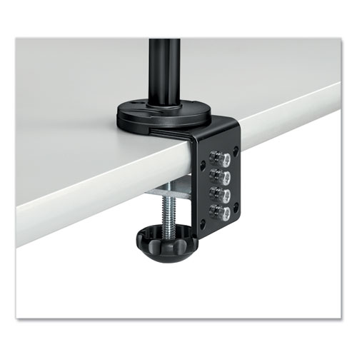 Image of Fellowes® Professional Series Depth Adjustable Dual Monitor Arm, 360 Deg Rotation, 37 Deg Tilt, 360 Deg Pan, Black, Supports 24 Lb