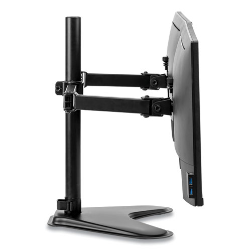 Image of Fellowes® Professional Series Freestanding Dual Horizontal Monitor Arm, For 30" Monitors, 35.75" X 11" X 18.25", Black, Supports 17 Lb