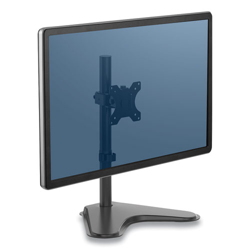 Image of Fellowes® Professional Series Single Freestanding Monitor Arm, For 32" Monitors, 11" X 15.4" X 18.3", Black, Supports 17 Lb
