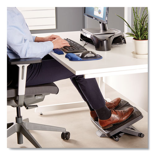 Image of Fellowes® Ultimate Foot Support, Hps, 17.75W X 13.25D X 4 To 6.5H, Black/Gray