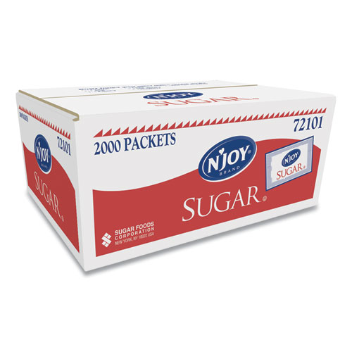 Image of N'Joy Sugar Packets, 0.1 Oz, 2,000 Packets/Box