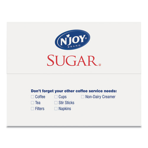 Image of N'Joy Sugar Packets, 0.1 Oz, 2,000 Packets/Box