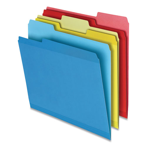 Image of Pendaflex® Poly Reinforced File Folder, 1/3-Cut Tabs: Assorted, Letter Size, Assorted Colors, 100/Pack