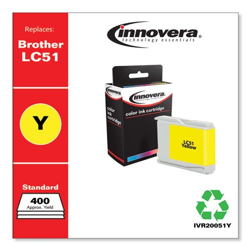 Image of Innovera® Remanufactured Yellow Ink, Replacement For Lc51Y, 400 Page-Yield, Ships In 1-3 Business Days