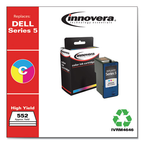 REMANUFACTURED TRI-COLOR INK, REPLACEMENT FOR DELL SERIES 5 (M4646), 552 PAGE-YIELD