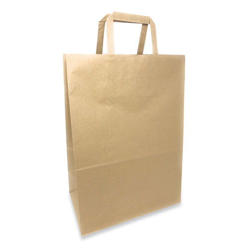 Kraft Paper Bags, 1/6th BBL 12 x 7 x 17, Natural, 300/Bundle