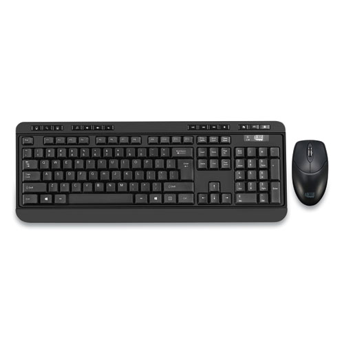 WKB 1320CB Antimicrobial Wireless Desktop Keyboard and Mouse, 2.4 GHz