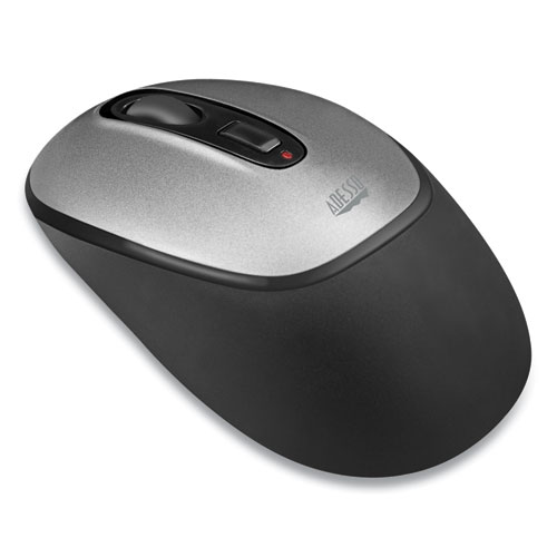 Image of iMouse A10 Antimicrobial Wireless Mouse, 2.4 GHz Frequency/30 ft Wireless Range, Left/Right Hand Use, Black/Silver