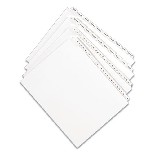 Image of Avery® Preprinted Legal Exhibit Side Tab Index Dividers, Allstate Style, 25-Tab, 1 To 25, 11 X 8.5, White, 1 Set, (1701)