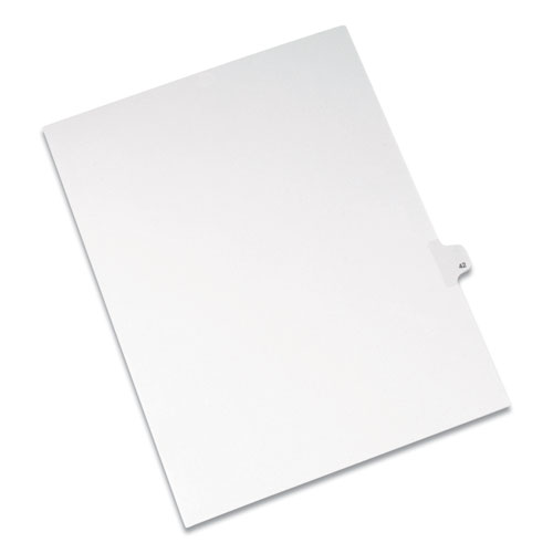 PREPRINTED LEGAL EXHIBIT SIDE TAB INDEX DIVIDERS, ALLSTATE STYLE, 10-TAB, 42, 11 X 8.5, WHITE, 25/PACK