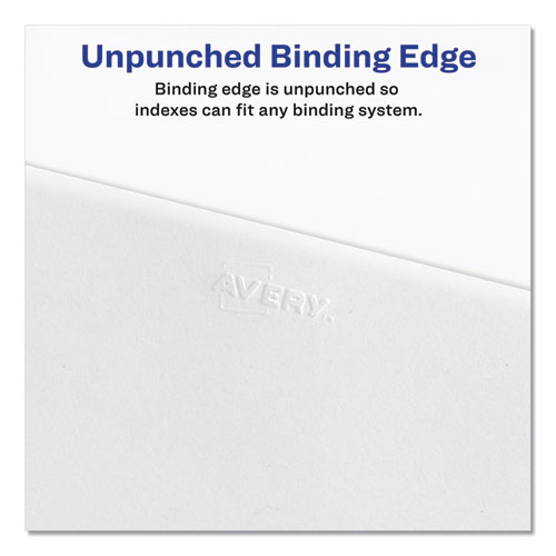 PREPRINTED LEGAL EXHIBIT SIDE TAB INDEX DIVIDERS, ALLSTATE STYLE, 25-TAB, 151 TO 175, 11 X 8.5, WHITE, 1 SET