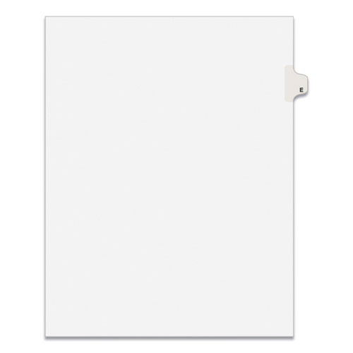 PREPRINTED LEGAL EXHIBIT SIDE TAB INDEX DIVIDERS, AVERY STYLE, 26-TAB, E, 11 X 8.5, WHITE, 25/PACK, (1405)