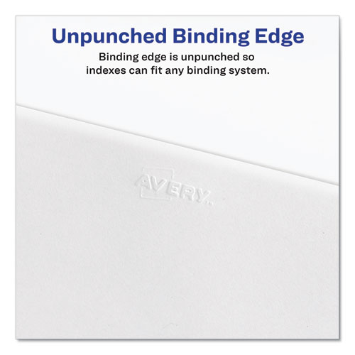 PREPRINTED LEGAL EXHIBIT SIDE TAB INDEX DIVIDERS, AVERY STYLE, 10-TAB, 8, 11 X 8.5, WHITE, 25/PACK