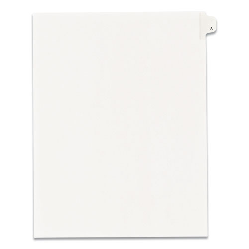 PREPRINTED LEGAL EXHIBIT SIDE TAB INDEX DIVIDERS, ALLSTATE STYLE, 26-TAB, A, 11 X 8.5, WHITE, 25/PACK