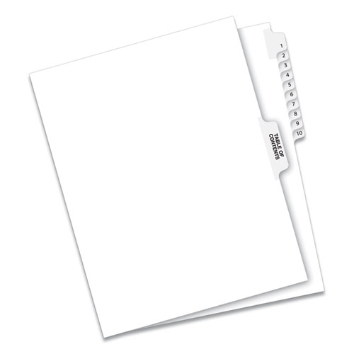 Avery 01057 Avery-Style Legal Exhibit Side Tab Divider 25/Pack Letter White Title: 57 