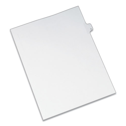 PREPRINTED LEGAL EXHIBIT SIDE TAB INDEX DIVIDERS, ALLSTATE STYLE, 26-TAB, G, 11 X 8.5, WHITE, 25/PACK
