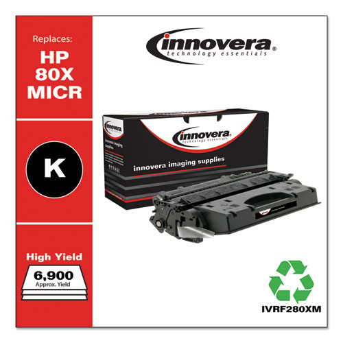 Image of Innovera® Remanufactured Black High-Yield Micr Toner, Replacement For 80Xm (Cf280Xm), 6,900 Page-Yield, Ships In 1-3 Business Days