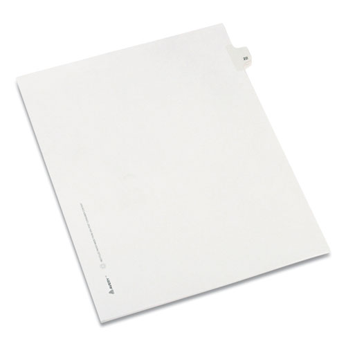 PREPRINTED LEGAL EXHIBIT SIDE TAB INDEX DIVIDERS, ALLSTATE STYLE, 10-TAB, 22, 11 X 8.5, WHITE, 25/PACK
