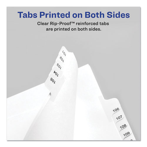 PREPRINTED LEGAL EXHIBIT SIDE TAB INDEX DIVIDERS, ALLSTATE STYLE, 26-TAB, X, 11 X 8.5, WHITE, 25/PACK