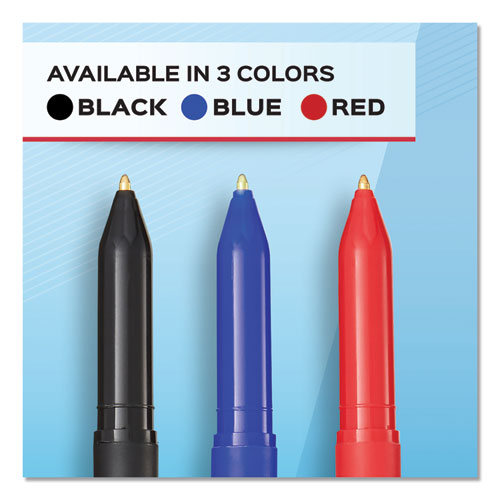 Image of Write Bros. Ballpoint Pen, Stick, Medium 1 mm, Red Ink, Red Barrel, Dozen