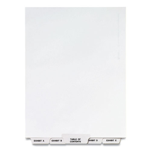 PREPRINTED LEGAL EXHIBIT BOTTOM TAB INDEX DIVIDERS, AVERY STYLE, 27-TAB, EXHIBIT A TO EXHIBIT Z, 11 X 8.5, WHITE, 1 SET
