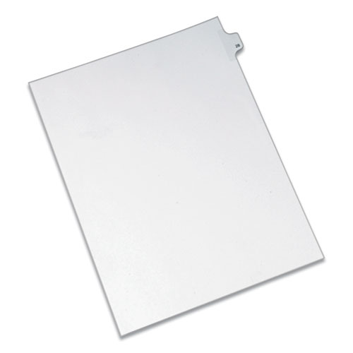 PREPRINTED LEGAL EXHIBIT SIDE TAB INDEX DIVIDERS, ALLSTATE STYLE, 10-TAB, 28, 11 X 8.5, WHITE, 25/PACK