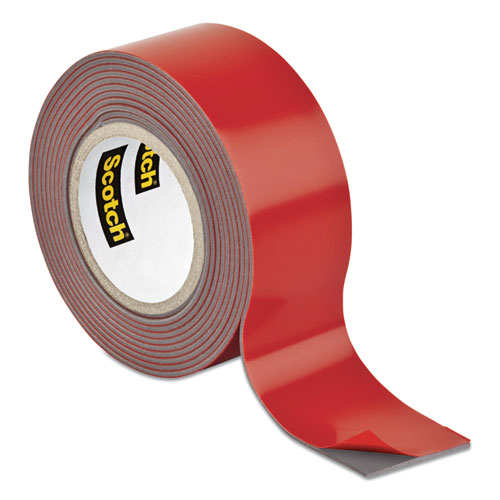 Exterior Weather-Resistant Double-Sided Tape, 1" X 60", Gray